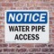 Signmission Water Pipe Access OSHA Notice Sign, Plastic, 14in W x 10in L, 2PK OS-2PACK-NS-P-1014-L-18980 - alternate 3